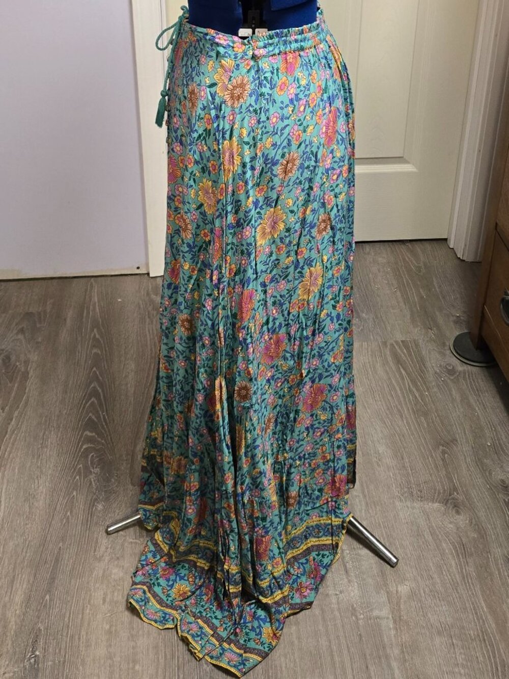 Spell and the Gypsy Collective Original Folktown Turquoise Maxi Skirt, M, EUC - Picture 4 of 6